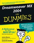 Dreamweaver Mx 2004 for Dummies by Susannah Gardner (2003, Package)