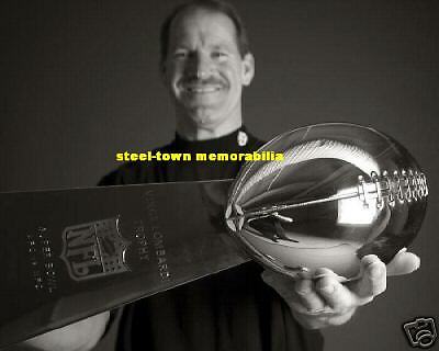 lombardi trophy steelers. BILL COWHER 8x10 WITH LOMBARDI TROPHY STEELERS SBXL