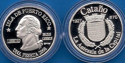 PESETA CATANO 2008 Puerto Rico Boricua Quarter  