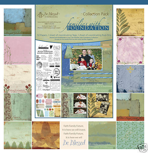 Be Blessed Scrapbook Pack Family With Foundation FWF  