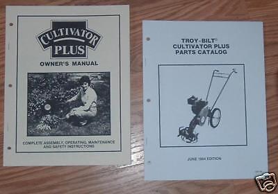 TROY BILT CULTIVATOR OPERATOR, SERVICE & PARTS MANUALS  