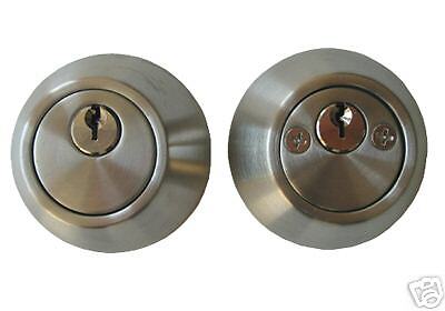 Double Deadbolt Satin Nickel Door Lock lockset  