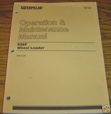 Caterpillar 936F Wheel Loader Operators Manual cat  