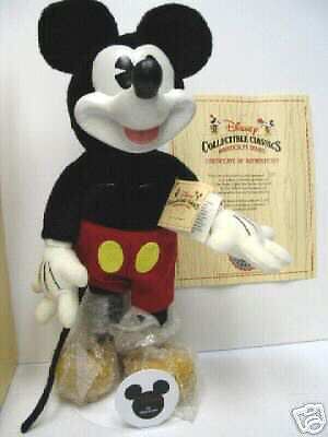 DISNEY MICKEY MOUSE APPLAUSE DOLL PLUSH & WOOD  