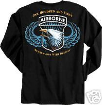 ARMY ~ 101st AIRBORNE DESTINY ~ L/S T SHIRT XL  