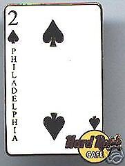     PHILADELPHIA Hard Rock Cafe PLAYING CARD Series PIN 2002  