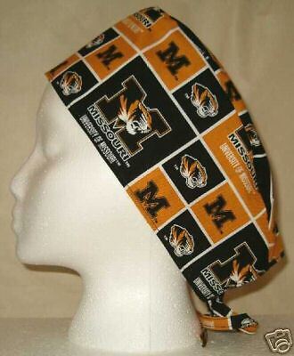 SCRUB HAT CAP MADE W UNIVERSITY OF MISSOURI FABRIC NEW  