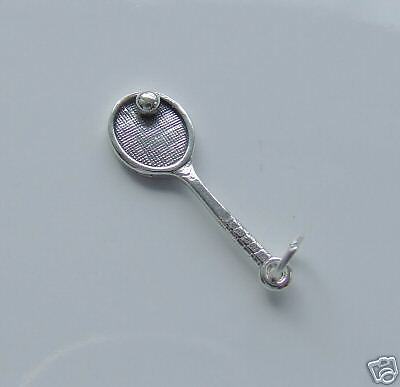 TENNIS BALL & RACKET CHARMS CHARM STERLING SILVER  