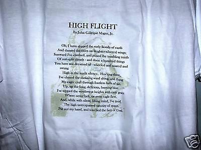 High Flight Poem T Shirt Always A Great Aviator Gift