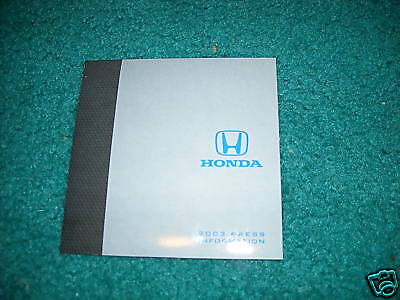 2003 HONDA ACCORD S2000 FULL LINE MEDIA KIT W CD