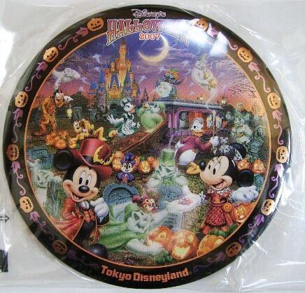 Tokyo Disneyland Halloween 2007 MICKEY MINNIE XL BUTTON  