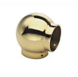 BRASS BAR RAIL 90 DEGREE BALL ELBOW 2 TUBE  