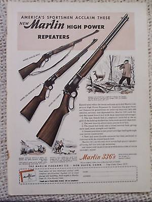 MARLIN RIFLE CARBINE VINTAGE ADS 1948 1949  