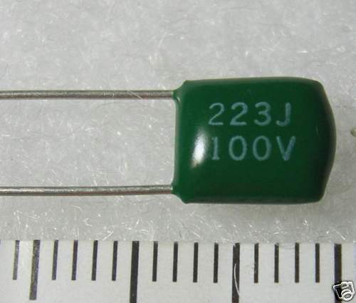 50 PEI PE Plastic Film Capacitor 223J 0.022uF 100V ±5%  