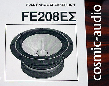 2x Fostex FE 208EZ Sigma Full range 208 EZ FE208EZ