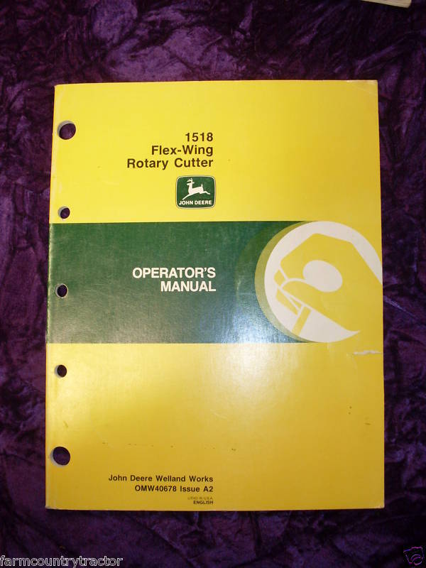 JohnDeere 1518 Flex Wing Rotary Cutter Operators Manual  