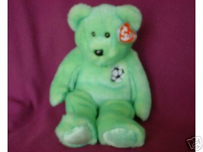 TY KICKS   14 SOCCER Teddy Bear Beanie BUDDY MINT  