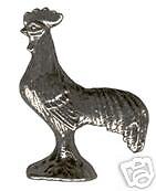 wholesale lead free pewter rooster figurines E5007  