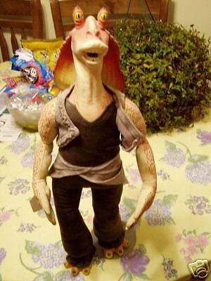 Star Wars Ep 1 12+ Jar Jar Talking Figure with Stand ALARM CLOCK 