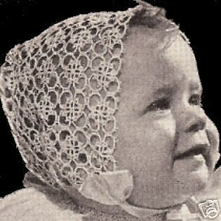 Vintage Antique Baby Cap Hat Bonnet Tatting PATTERN  