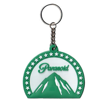 PARANOID (Paramount Logo Spoof) Rubber Key Ring  