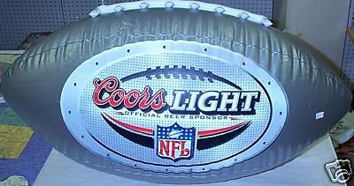 Coors Light Large Silver Inflatable NFL Football Sign  