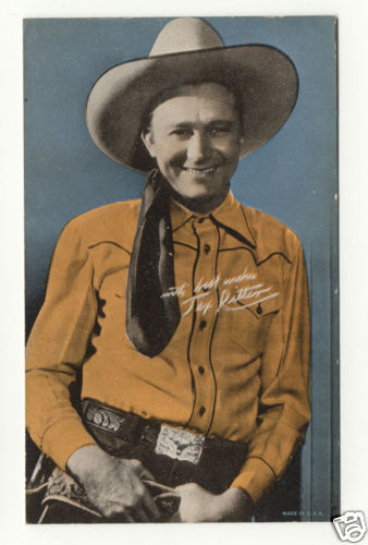 Western movie exhibit card Tex Ritter singing cowboy  