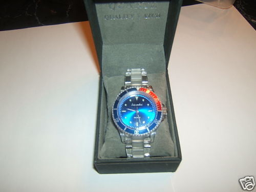 LOUIS CARDINI CLEAR PLASTIC Watch BLUE NEW LUXURY100$RV  