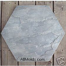 River Stone Hex concrete cement stepping stone mold  