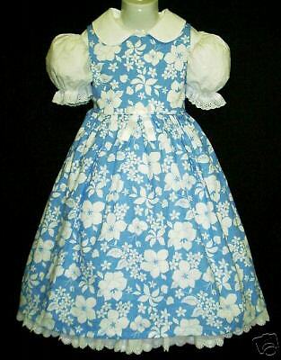 NEW Daisy Kingdom Baby Blue Floral Dress Sz 12m 10yrs  