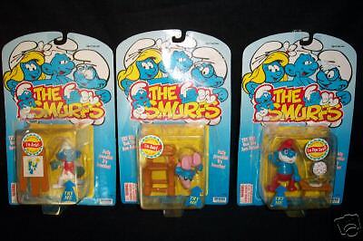 The Smurfs  Action Figure Lot/ Rare 3 Figures (MOC)1996  