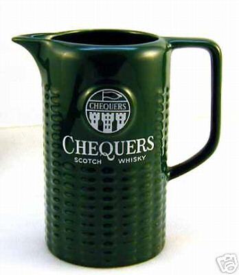 CHEQUERS SCOTCH Pub Jug Liquor Advertising Water Pitcher Wade FREE 