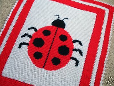 Crochet Patterns   LADYBUG afghan pattern *EASY*  