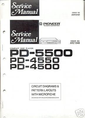 Pioneer PD 5500 PD 4550 PD 4500 SERVICE MANUAL Original  