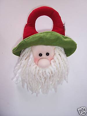 STUFFED SANTA CHRISTMAS HOLIDAY DOOR BELLS DECORATION  