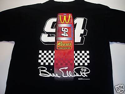 Vintage BILL ELLIOT Reeses Racing T SHIRT (L) nascar  