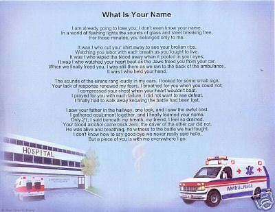 PARAMEDIC Poem Prayer Personalized Name Print EMS EMT | eBay