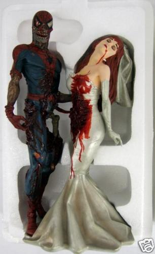 RARE NIB MARVEL COMICS ZOMBIES SPIDERMAN MARY STATUE FIGURE 2486 0F 