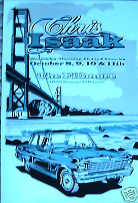 CHRIS ISAAK FILLMORE POSTER Original Bill Graham Teal F972 #1 Derek Johnson