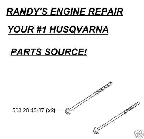 MUFFLER BOLTS HUSQVARNA 340 345 350 346XP 353 RANDYS  