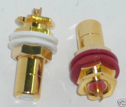 Gold Plated RCA Jacks  Interconnectors  