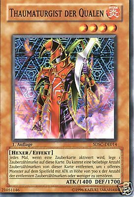 Yu Gi Oh 3x Thaumaturgist der Qualen       SDSC  