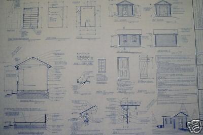 SHED PLANS BLUEPRINTS  10 FT x 14 FT CLASSICAL  STYLE