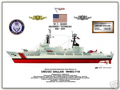 USCGC Dallas WHEC 716, Hamilton Class Cutter Print  