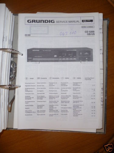 Service Manual Grundig CD 5200 CD Player,ORIGINAL