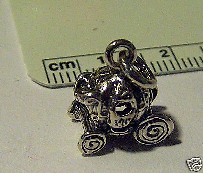 Sterling Silver Lg Cinderella Pumpkin Carriage Charm  