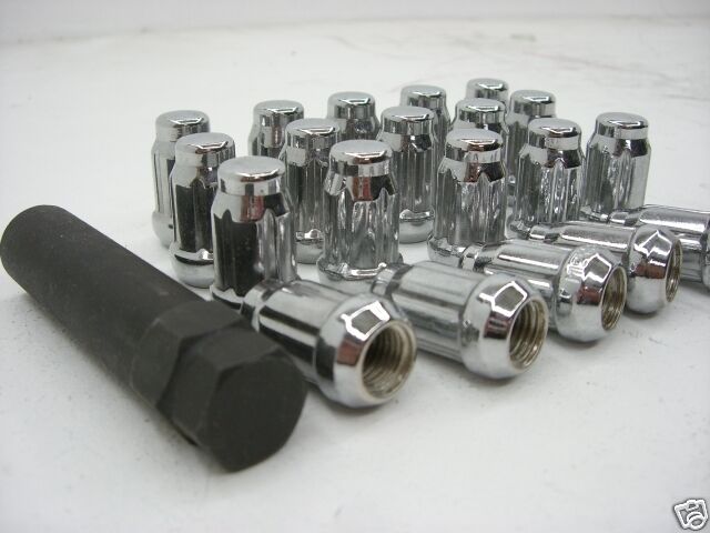 20 PC 12X1.25MM SPLINE CHROME LUG NUTS SUBARU WRX  