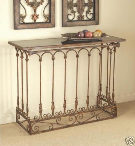 32 Iron Sofa Console Hallway Table Antique Rust  