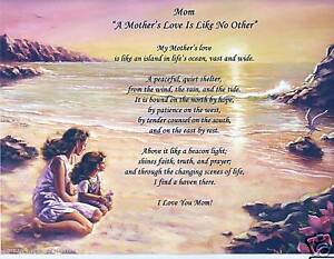 Mother Love Poem Personalized Name Prayer Beach Print | eBay