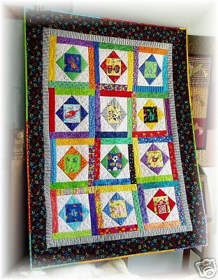 Square in a Square Baby Crib Quilt Pattern NEW  